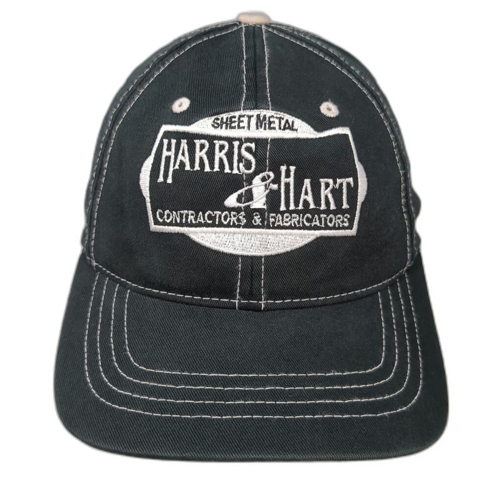 Flexfit Baseball Black M Harris & Hart Sheet Metal Contractors Structured Hat